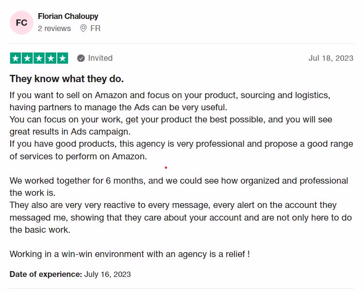 Review 8: Discover genuine customer reviews highlighting our outstanding service