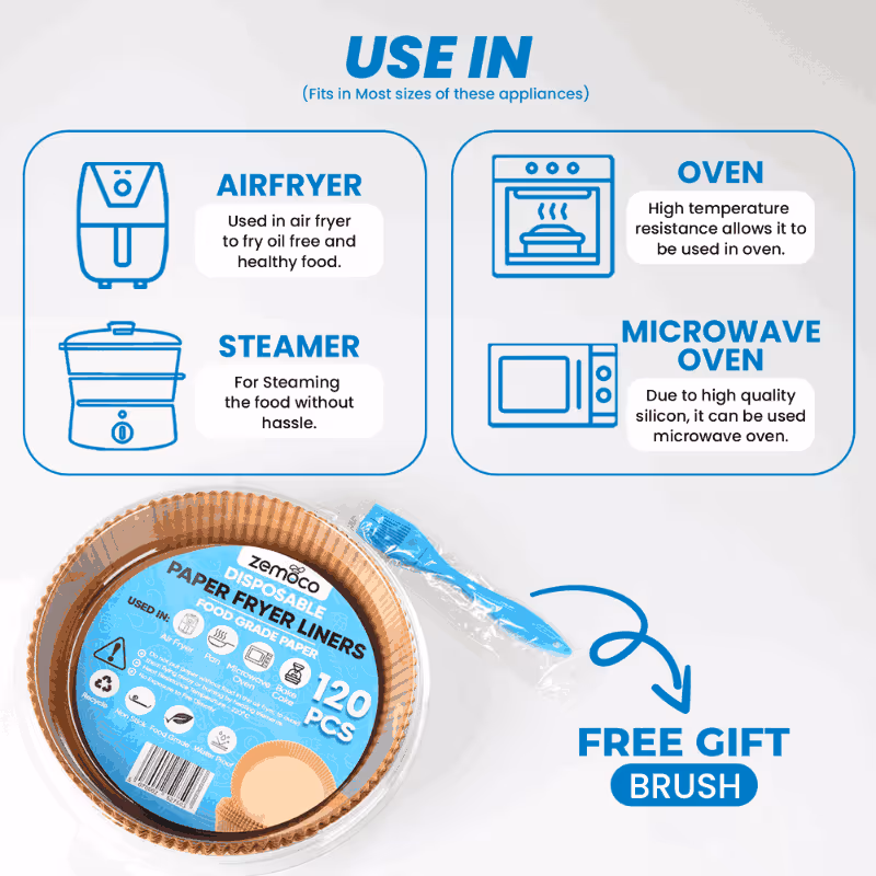 zemoco airfryer liner infographics creative