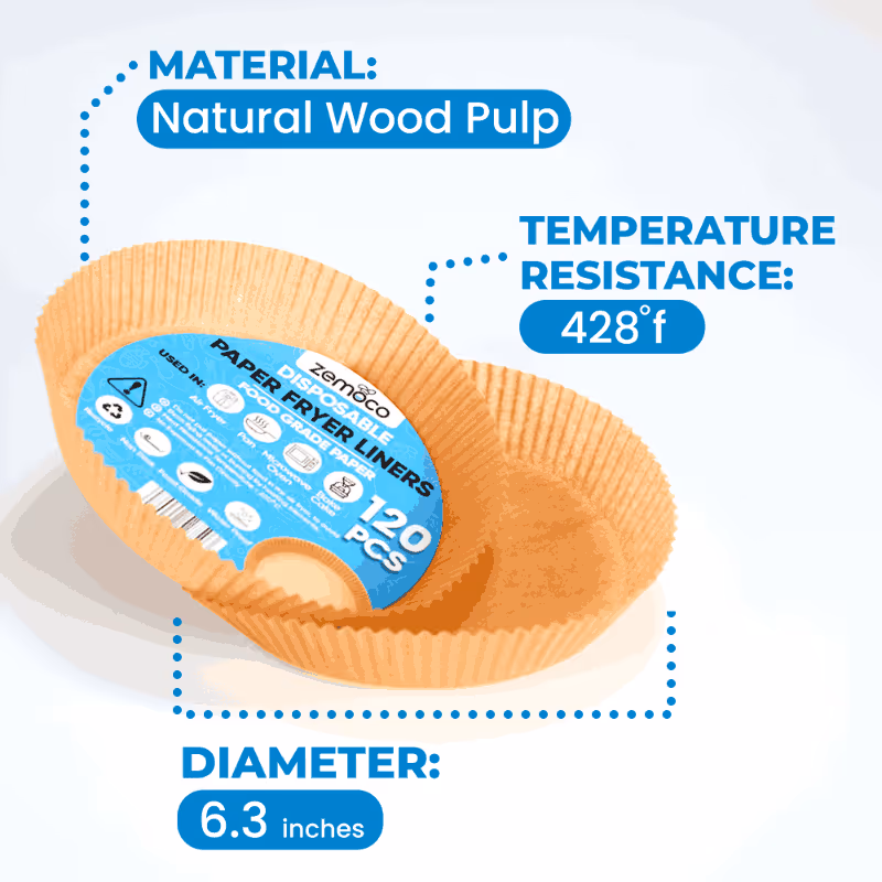 zemoco airfryer liner infographics 2