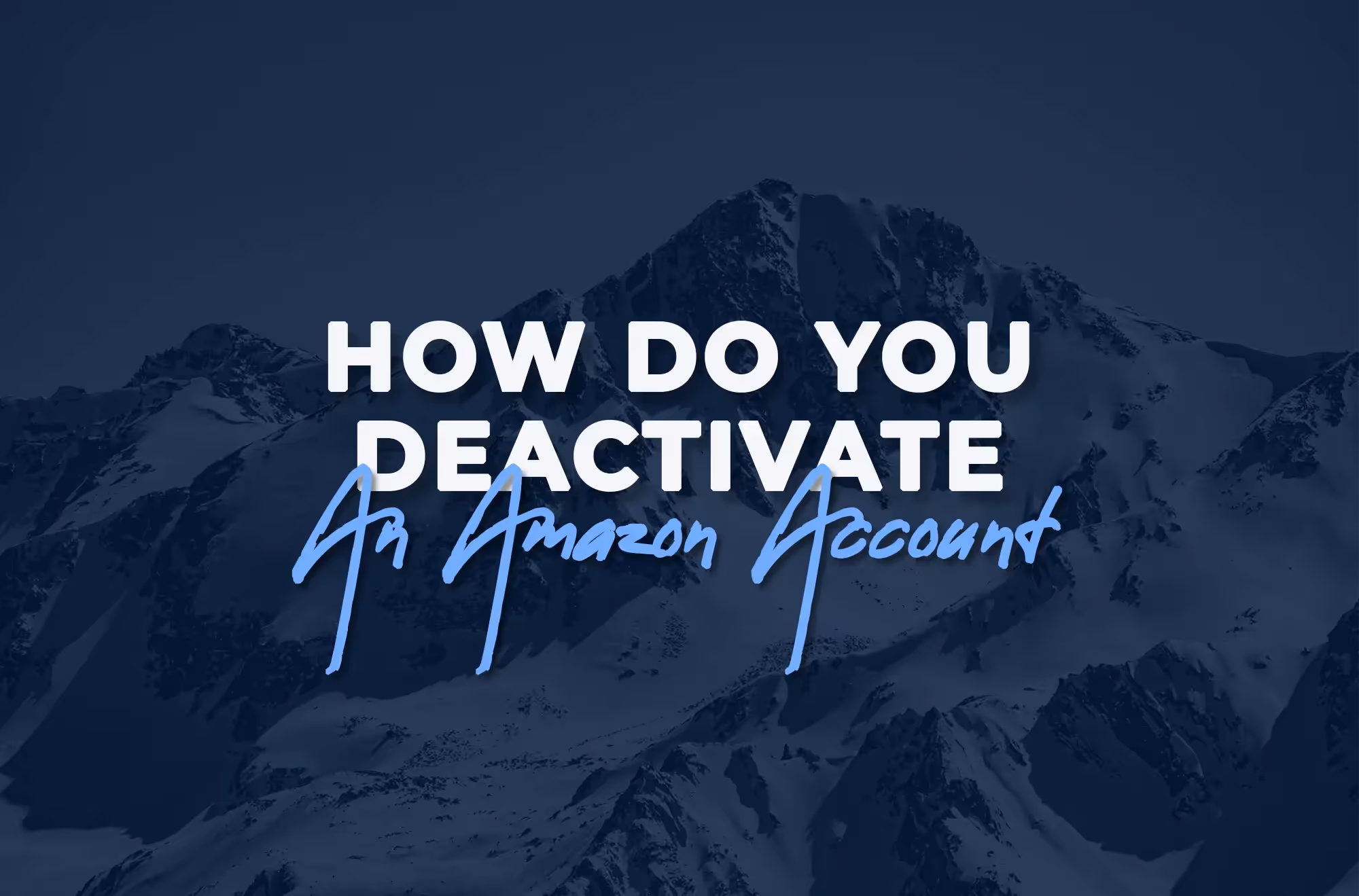 How do you deactivate an amazon account