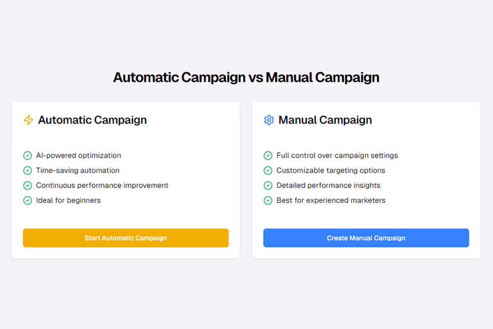 Difference Between Manual and Automatic Campaigns